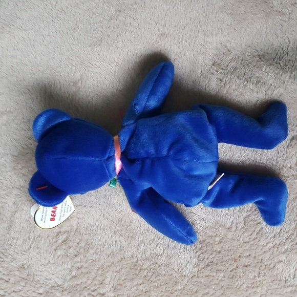 Clubby 🐻 1st Ty Collectors Club Beanie Baby 🐻 Royal Blue Bear 🐻 NWT - Picture 10 of 12
